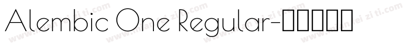 Alembic One Regular字体转换
